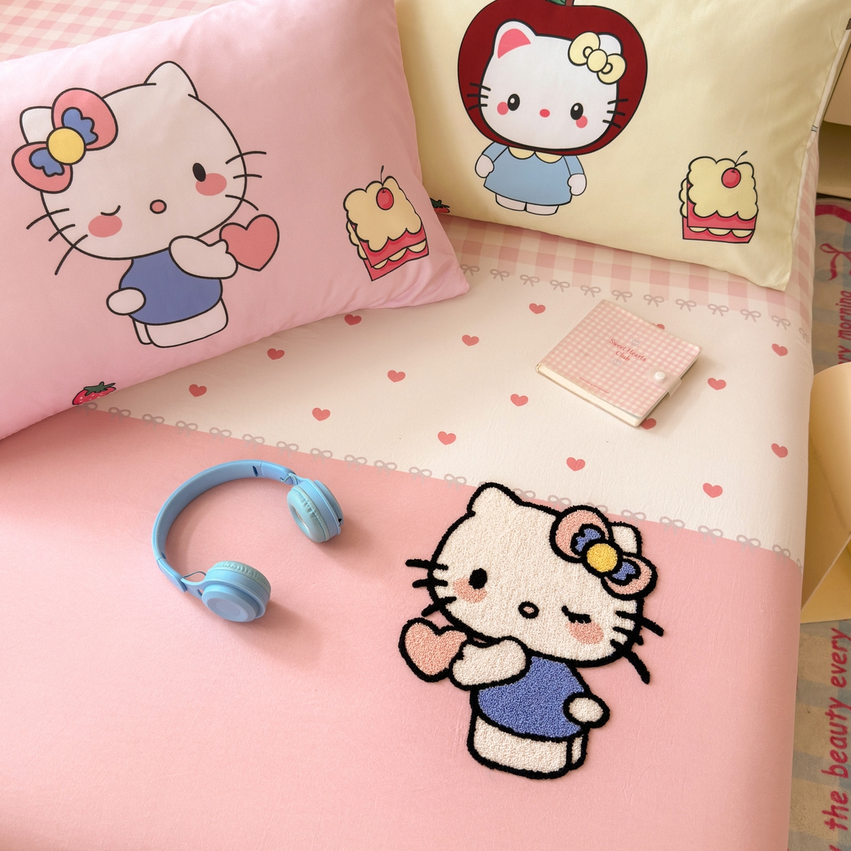 91家纺网 家纺一手货源 找家纺 一霖家纺 2025新款高克重云朵棉毛巾绣床笠 小红书热推 床笠款毛巾绣-BIUBIU猫