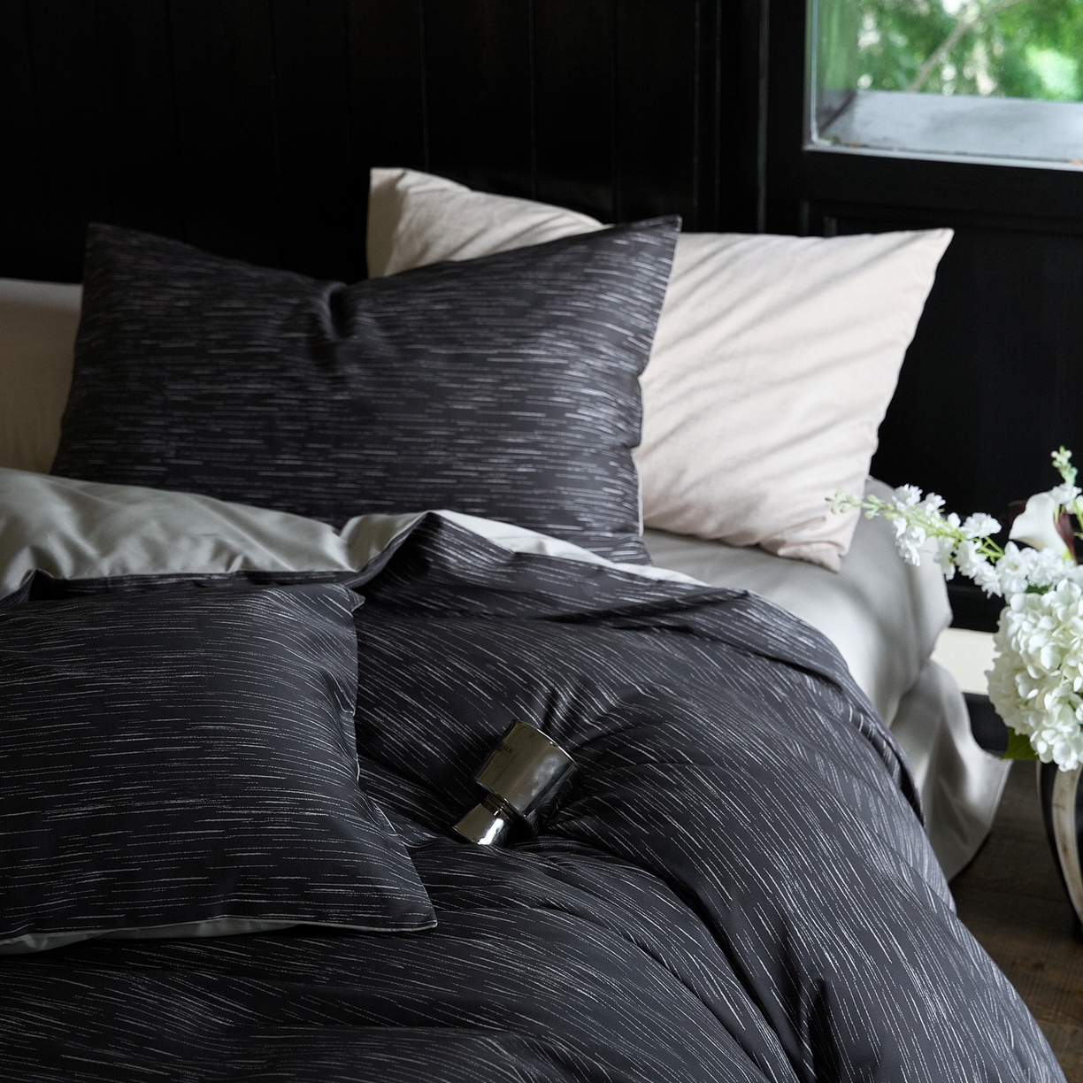 91家纺网 家纺一手货源 找家纺 ONE TWO ONE 1212025新款高端贡缎高支高密数码印花四件套-星河 星河-铭朗灰