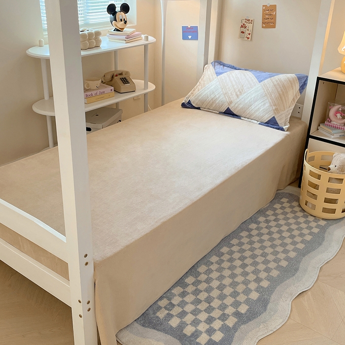 91家纺网 家纺一手货源 找家纺 锦润家纺 2025新款亲肤舒适牛奶绒三件套学生三件套上下铺三件套宿舍三件套 晨晓