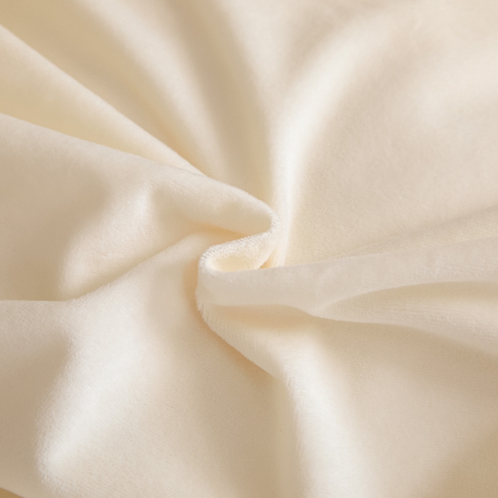 91家纺网 家纺一手货源 找家纺 ONE TWO ONE 121 【婴儿绒四件套】2025新款毛毯被子四件套单件床单被套床笠珊瑚绒牛奶绒冬被法兰绒兔毛绒滚绳款 纯色款-米白