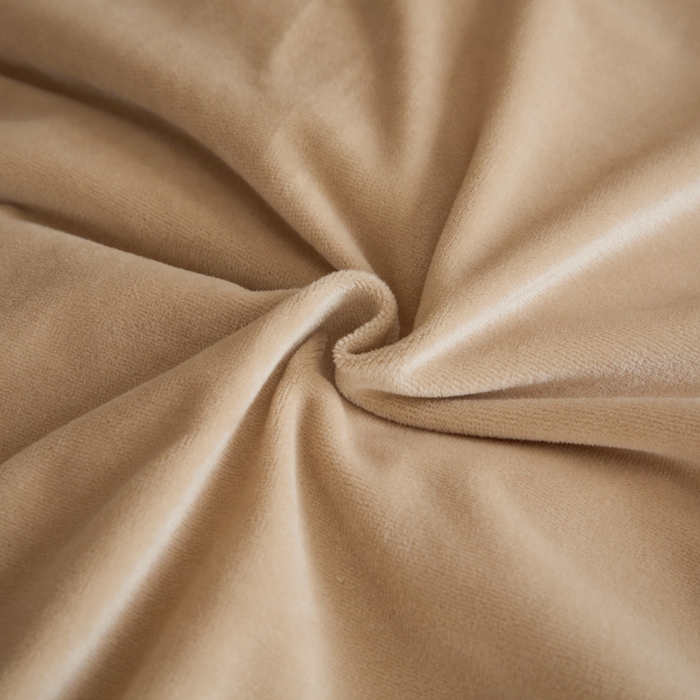 91家纺网 家纺一手货源 找家纺 ONE TWO ONE 121 【婴儿绒四件套】2025新款毛毯被子四件套单件床单被套床笠珊瑚绒牛奶绒冬被法兰绒兔毛绒滚绳款 纯色款-杏色