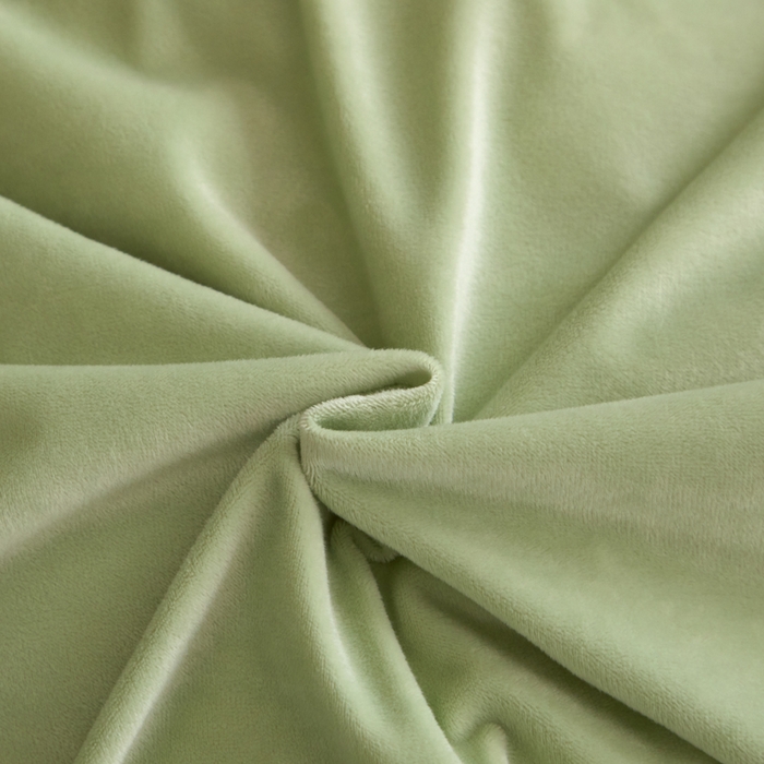 91家纺网 家纺一手货源 找家纺 ONE TWO ONE 121 【婴儿绒四件套】2025新款毛毯被子四件套单件床单被套床笠珊瑚绒牛奶绒冬被法兰绒兔毛绒滚绳款 纯色款-芽绿