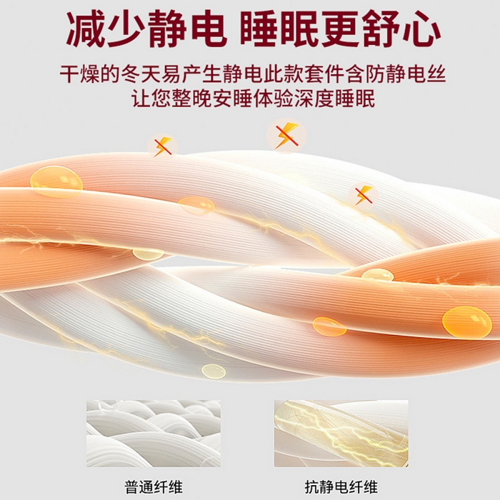 91家纺网 家纺一手货源 找家纺 眠博士 2025新款兔兔牛奶绒加厚保暖四件套 兔兔绒-泡泡粉