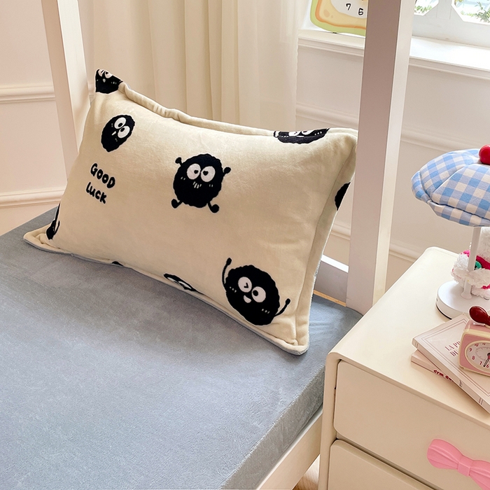 91家纺网 家纺一手货源 找家纺 锦润家纺 2025新款亲肤舒适牛奶绒三件套学生三件套上下铺三件套宿舍三件套 小煤球