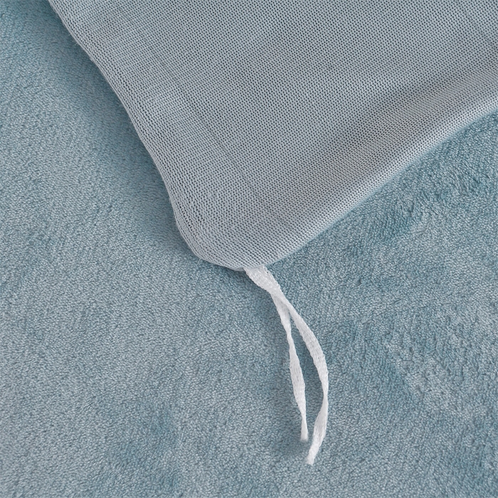 91家纺网 家纺一手货源 找家纺 居尚家纺 2025新款AB款加厚纯色牛奶绒绣花四件套浅蓝色