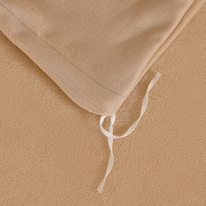 91家纺网 家纺一手货源 找家纺 居尚家纺 2025新款AB款加厚纯色牛奶绒绣花四件套驼色