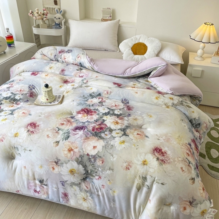 91家纺网 家纺一手货源 找家纺 （总）小禹仔家纺  2025新款亲肤柔软大豆被数码印花针织棉大豆被冬被子被芯春秋被