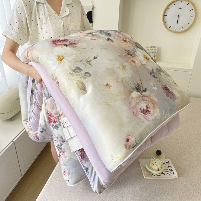 91家纺网 家纺一手货源 找家纺 （总）小禹仔家纺  2025新款亲肤柔软大豆被数码印花针织棉大豆被冬被子被芯春秋被