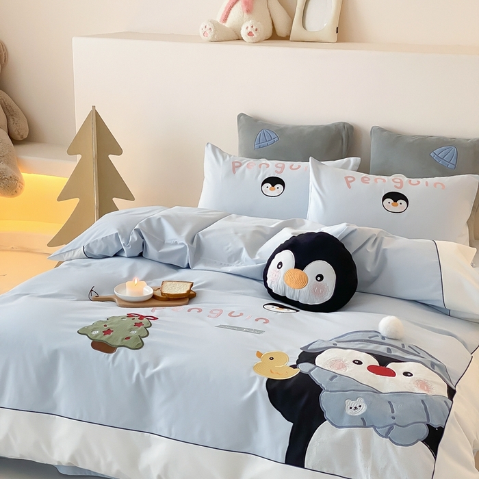 91家纺网 家纺一手货源 找家纺 （总）星野 2025新款陶瓷磨毛四件套-企鹅先森