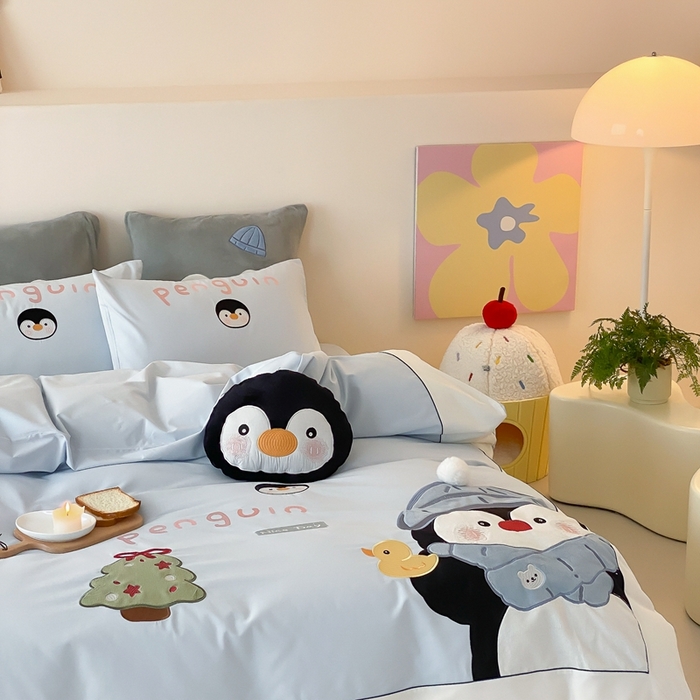 91家纺网 家纺一手货源 找家纺 （总）星野 2025新款陶瓷磨毛四件套-企鹅先森