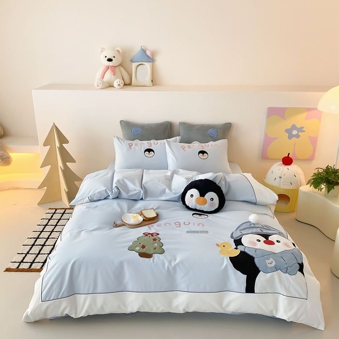 （总）星野 2025新款陶瓷磨毛四件套-企鹅先森