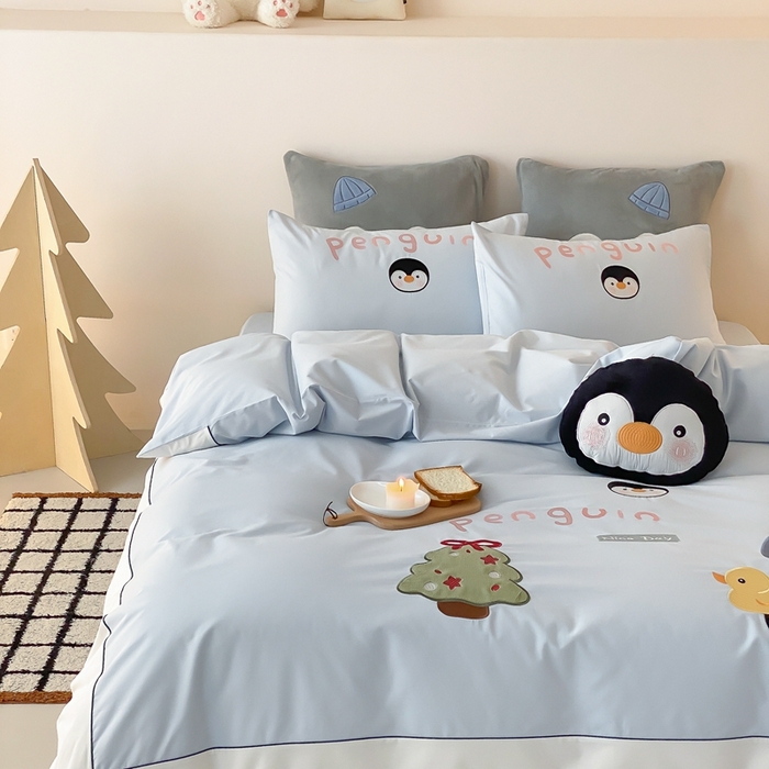 91家纺网 家纺一手货源 找家纺 （总）星野 2025新款陶瓷磨毛四件套-企鹅先森