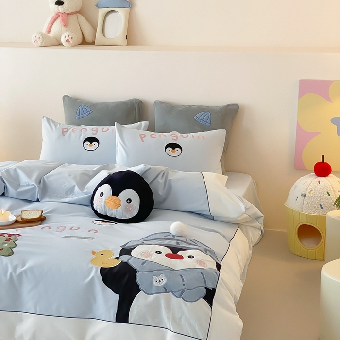 91家纺网 家纺一手货源 找家纺 （总）星野 2025新款陶瓷磨毛四件套-企鹅先森