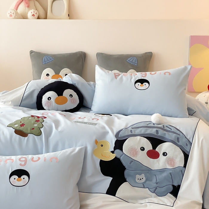 91家纺网 家纺一手货源 找家纺 （总）星野 2025新款陶瓷磨毛四件套-企鹅先森