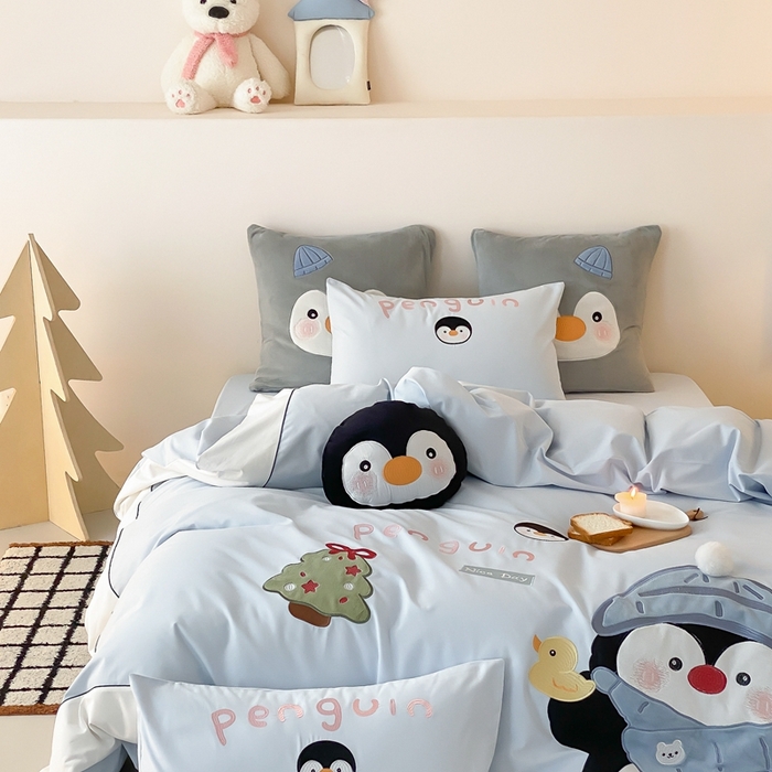 91家纺网 家纺一手货源 找家纺 （总）星野 2025新款陶瓷磨毛四件套-企鹅先森