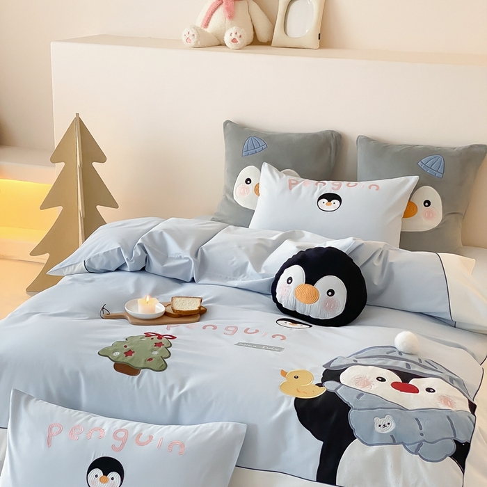 91家纺网 家纺一手货源 找家纺 （总）星野 2025新款陶瓷磨毛四件套-企鹅先森