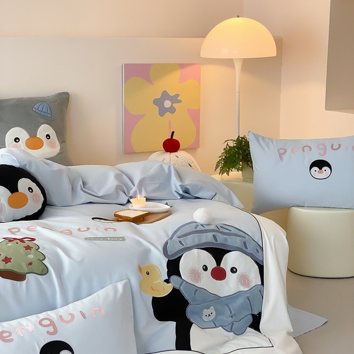 91家纺网 家纺一手货源 找家纺 （总）星野 2025新款陶瓷磨毛四件套-企鹅先森