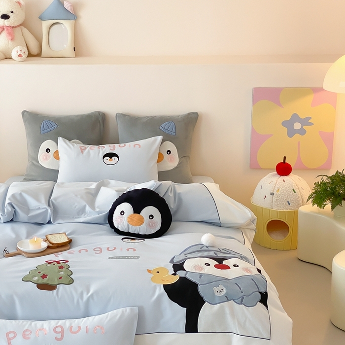 91家纺网 家纺一手货源 找家纺 （总）星野 2025新款陶瓷磨毛四件套-企鹅先森