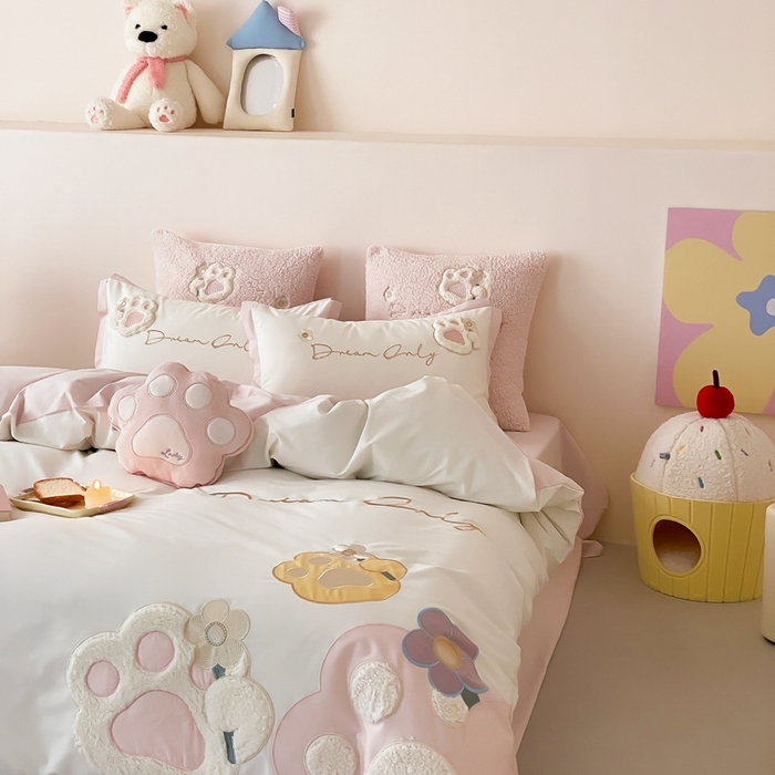 91家纺网 家纺一手货源 找家纺 （总）星野 2025新款陶瓷磨毛四件套-爪爪日记