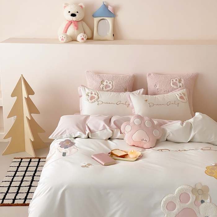 91家纺网 家纺一手货源 找家纺 （总）星野 2025新款陶瓷磨毛四件套-爪爪日记