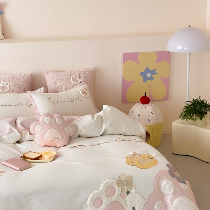 91家纺网 家纺一手货源 找家纺 （总）星野 2025新款陶瓷磨毛四件套-爪爪日记