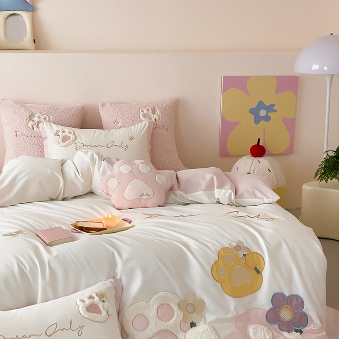 91家纺网 家纺一手货源 找家纺 （总）星野 2025新款陶瓷磨毛四件套-爪爪日记