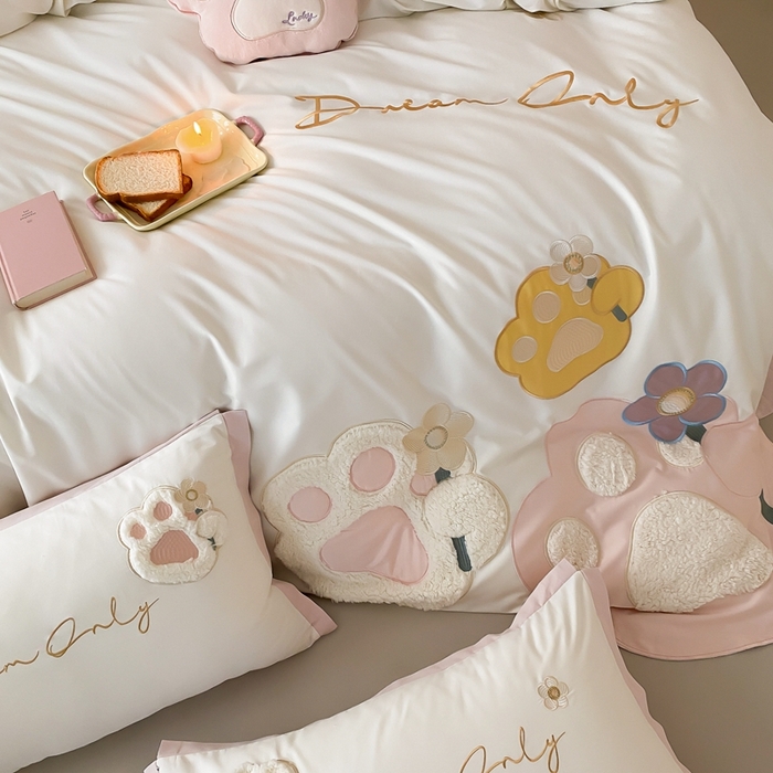 91家纺网 家纺一手货源 找家纺 （总）星野 2025新款陶瓷磨毛四件套-爪爪日记