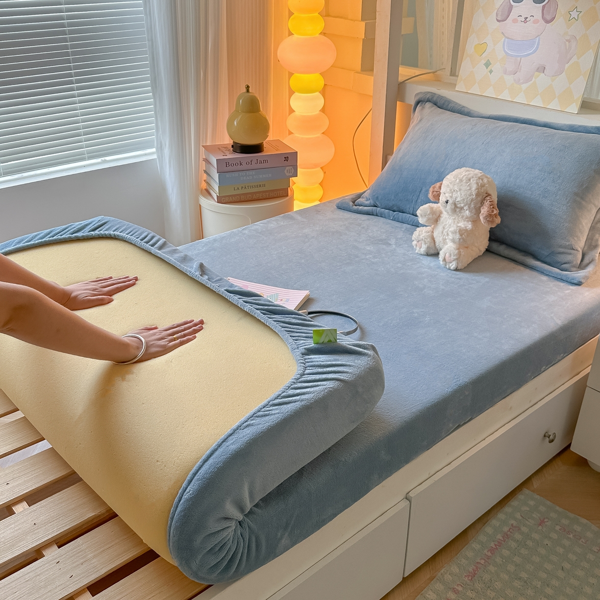 91家纺网 家纺一手货源 找家纺 （总）多乐家纺 2025新款高克重牛奶绒学生床床笠