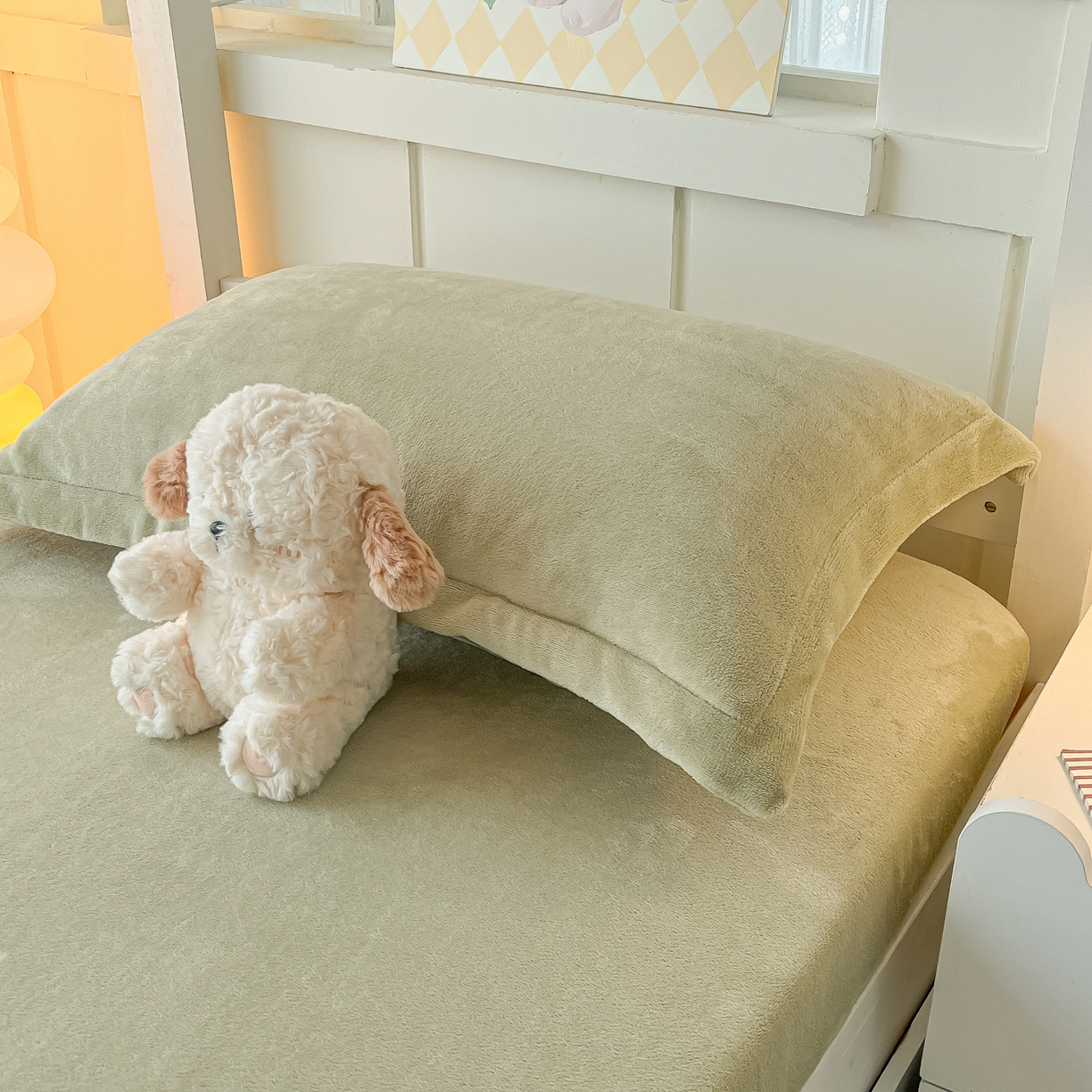 91家纺网 家纺一手货源 找家纺 多乐家纺 2025新款高克重牛奶绒学生床床笠 绒-橄榄绿