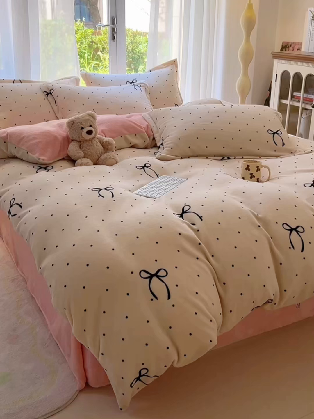 91家纺网 家纺一手货源 找家纺 （总）妖妖家纺 2025新款高克重200克牛奶绒印花四件套