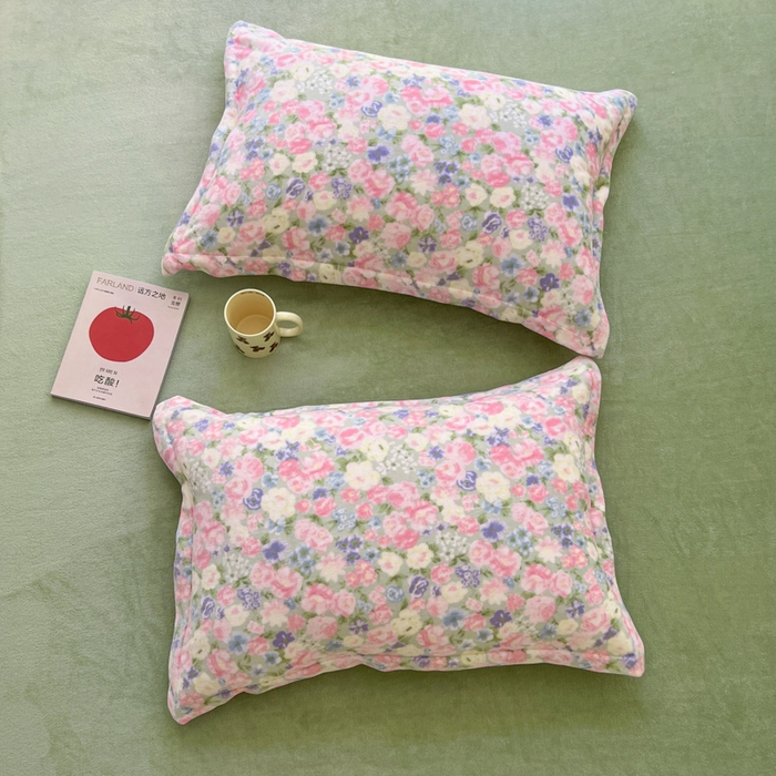 91家纺网 家纺一手货源 找家纺 妖妖家纺 2025新款高克重200克牛奶绒印花四件套 蔷薇漫舞