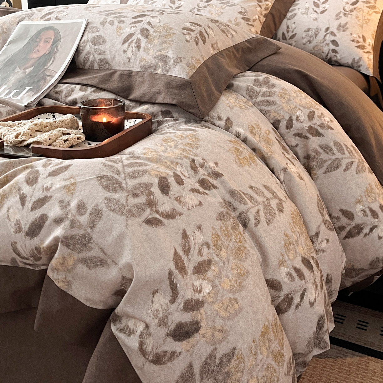 91家纺网 家纺一手货源 找家纺 （总）慕晨 2025新款全棉纯棉磨毛轻奢数码印花直播热款四件套