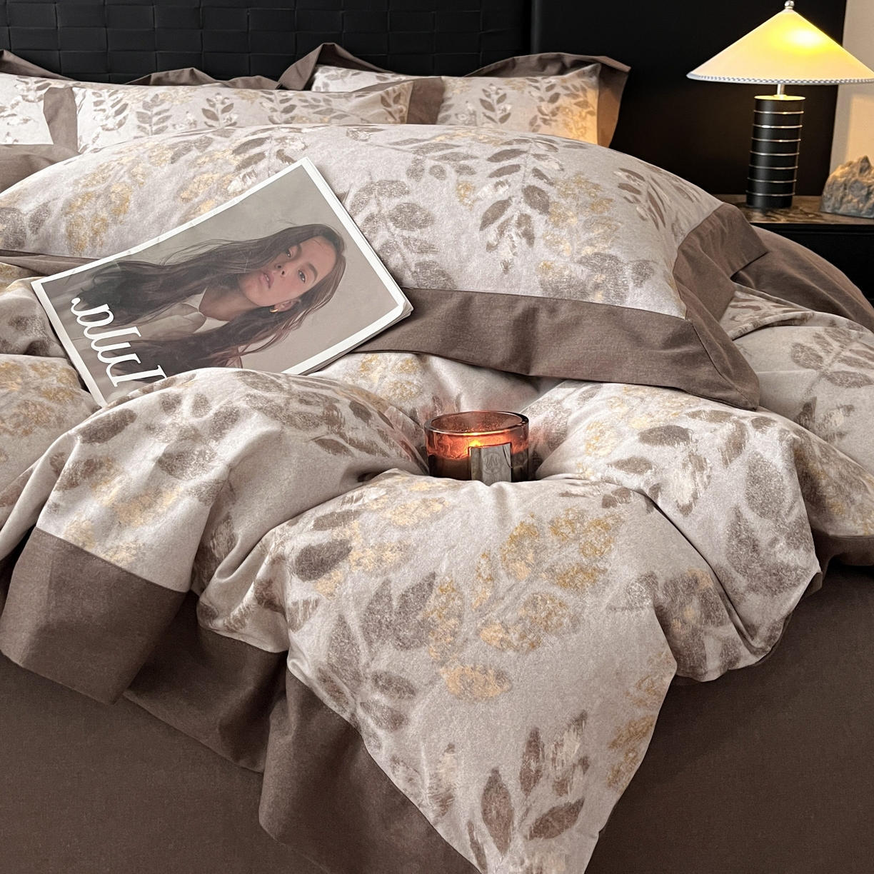 91家纺网 家纺一手货源 找家纺 （总）慕晨 2025新款全棉纯棉磨毛轻奢数码印花直播热款四件套