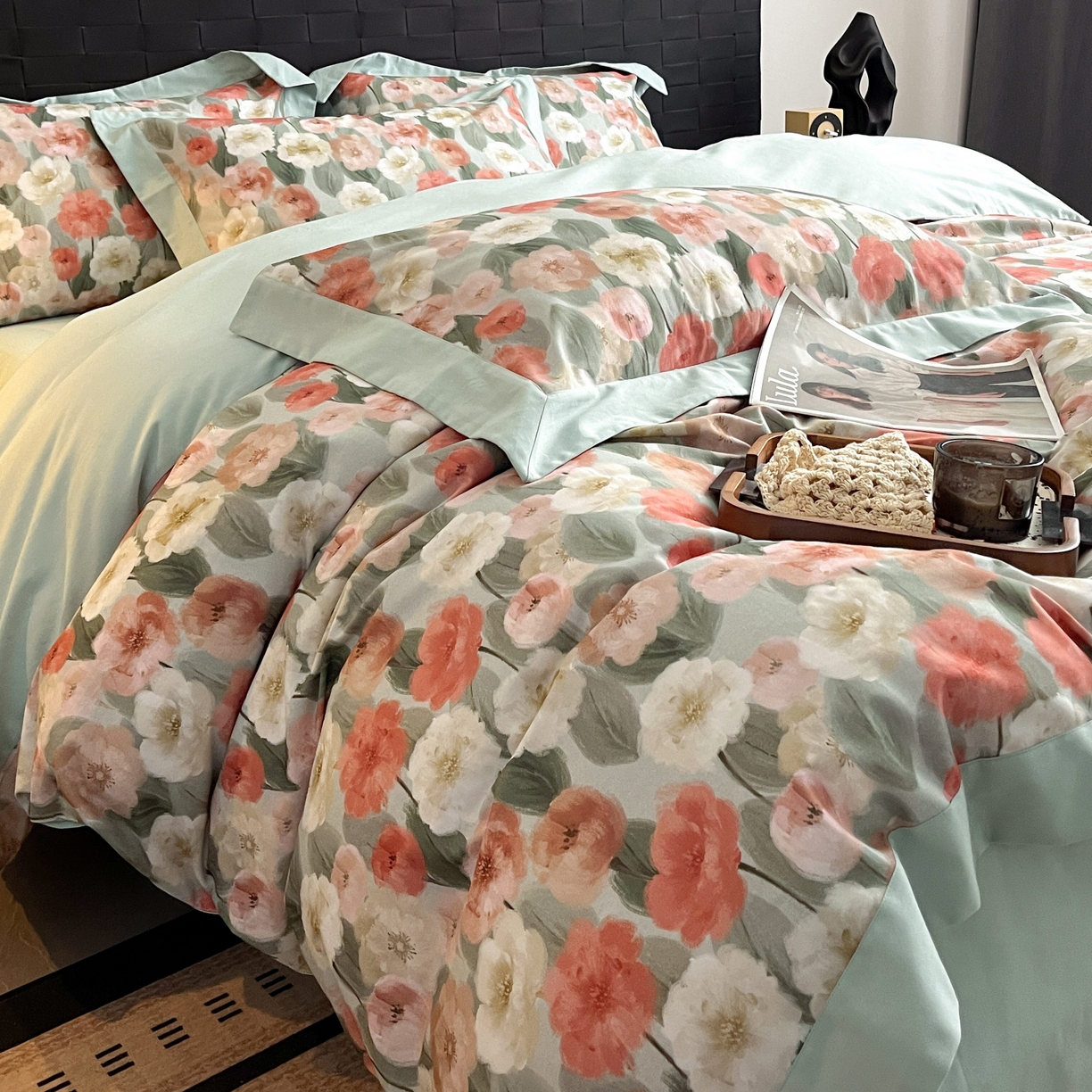 91家纺网 家纺一手货源 找家纺 （总）慕晨 2025新款全棉纯棉磨毛轻奢数码印花直播热款四件套