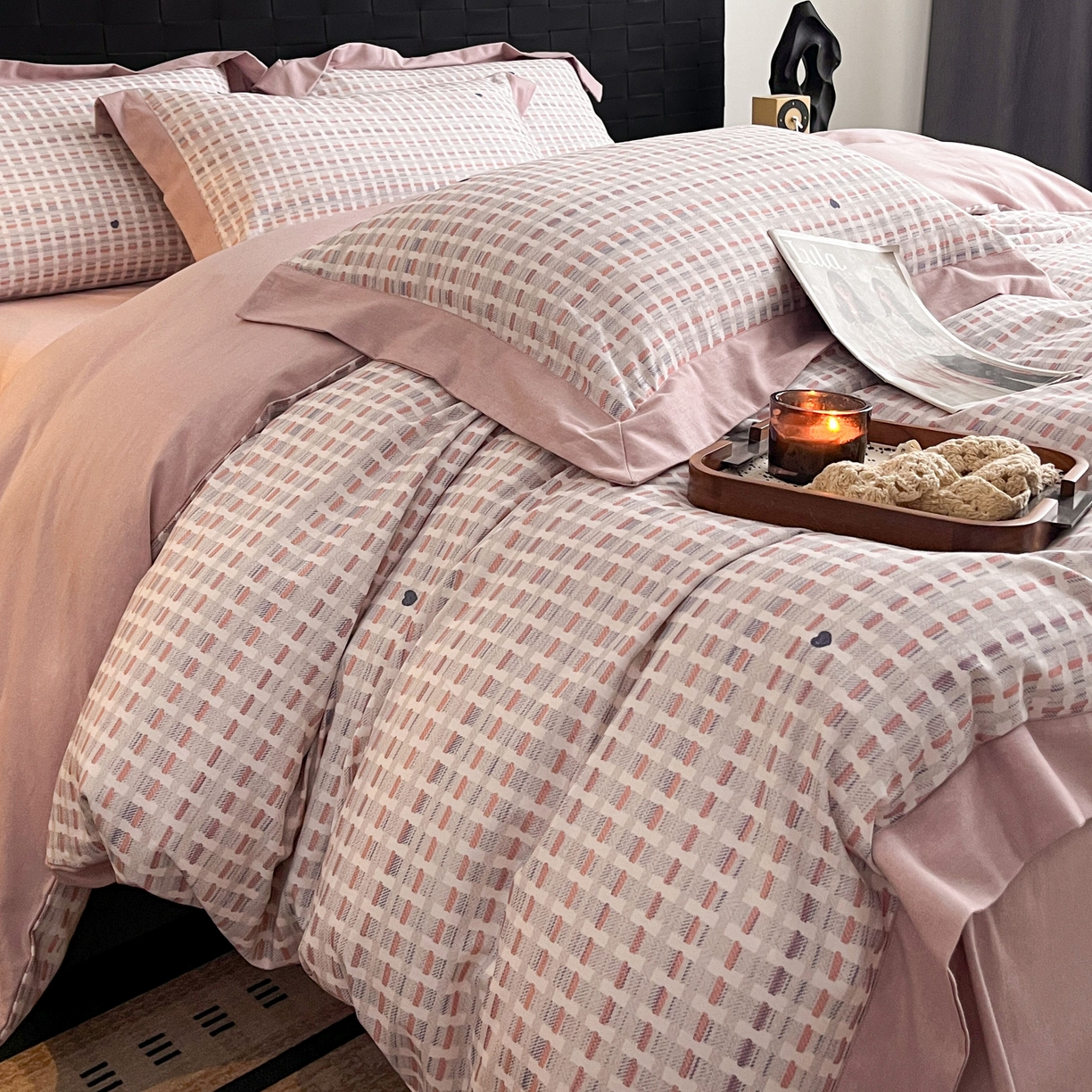 91家纺网 家纺一手货源 找家纺 （总）慕晨 2025新款全棉纯棉磨毛轻奢数码印花直播热款四件套