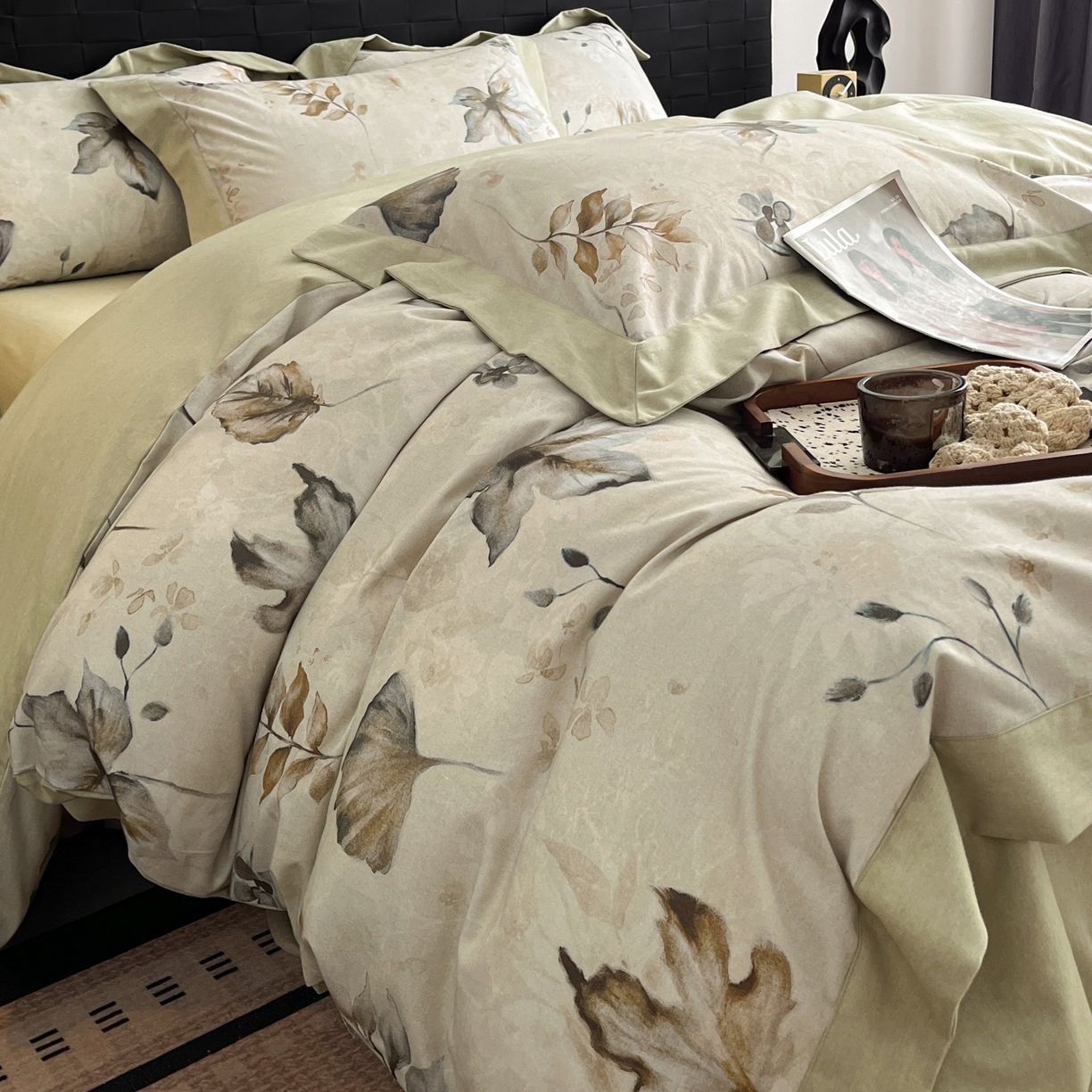 91家纺网 家纺一手货源 找家纺 （总）慕晨 2025新款全棉纯棉磨毛轻奢数码印花直播热款四件套