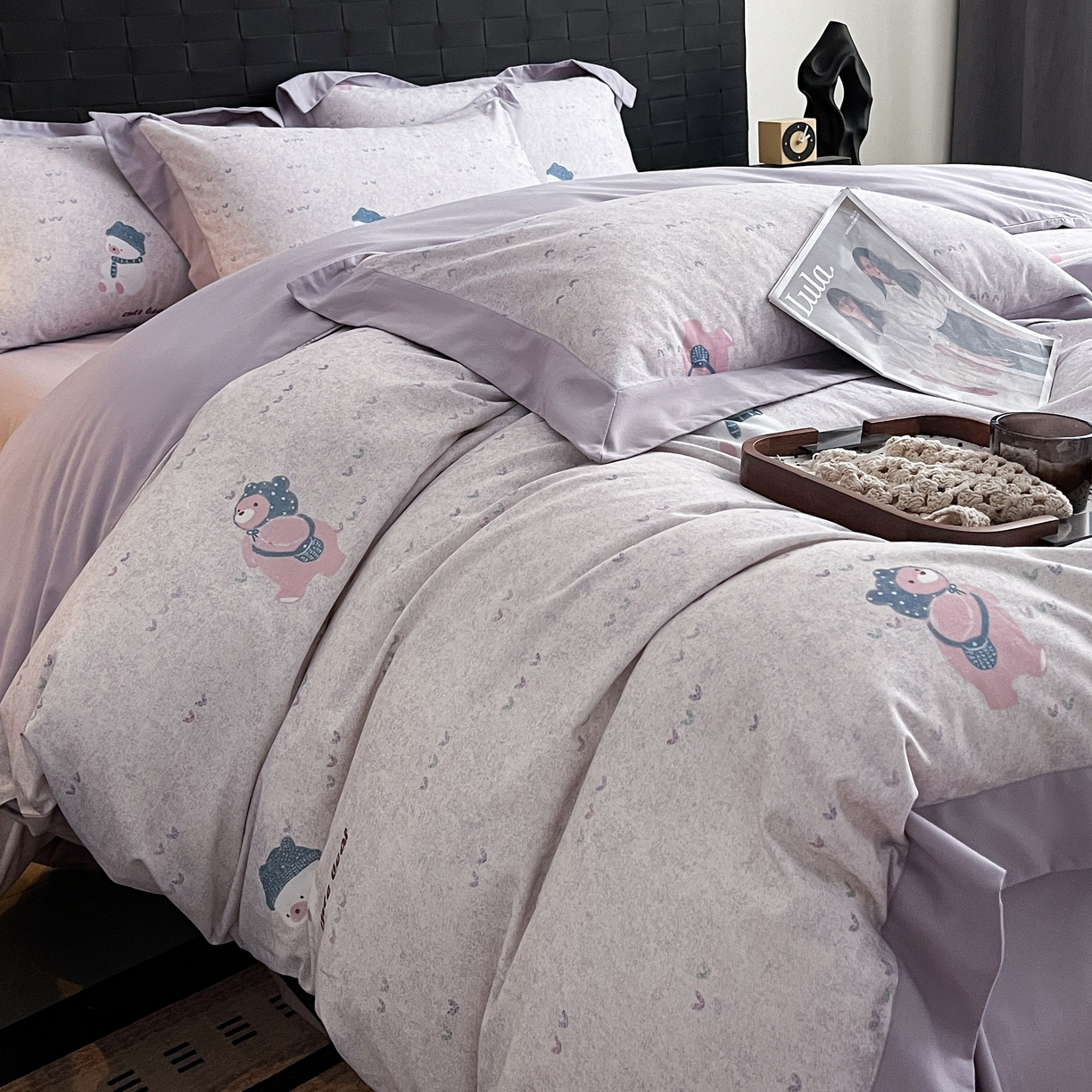 91家纺网 家纺一手货源 找家纺 （总）慕晨 2025新款全棉纯棉磨毛轻奢数码印花直播热款四件套