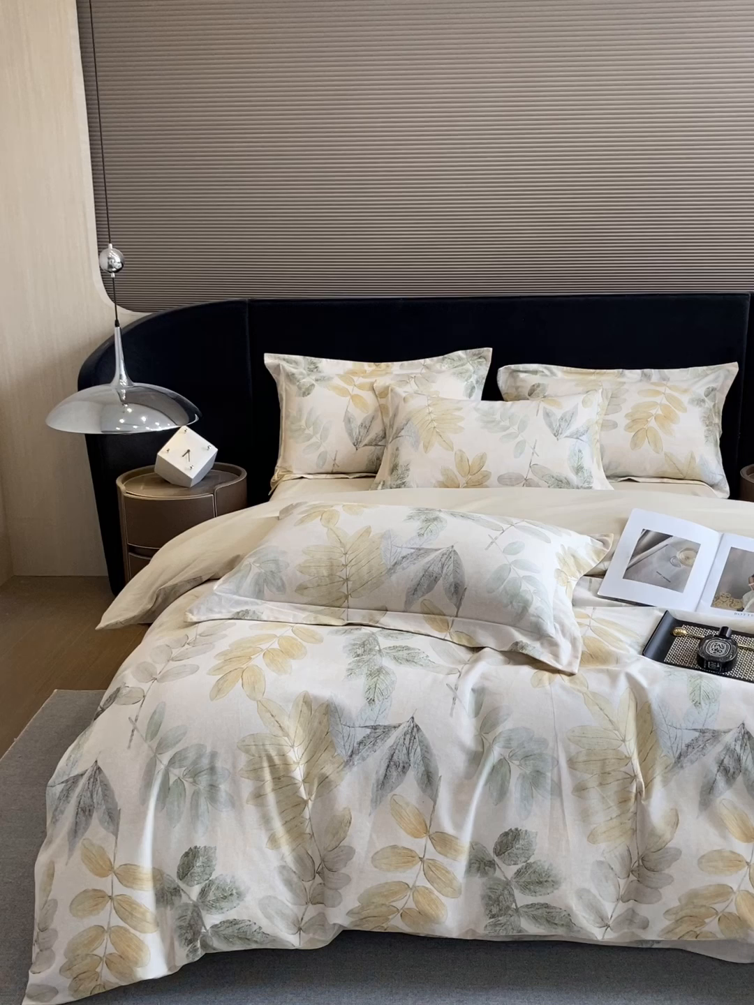 91家纺网 家纺一手货源 找家纺 慕晨 2025新款全棉纯棉磨毛轻奢数码印花直播热款四件套 春派