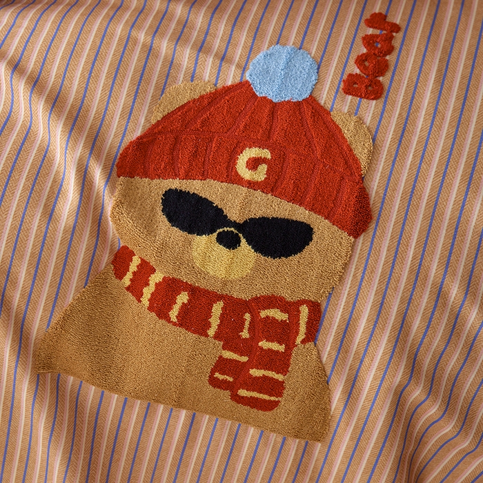 91家纺网 家纺一手货源 找家纺 （总）安莱生活 2025新款A类毛巾绣全棉磨毛四件套-德瑞拉