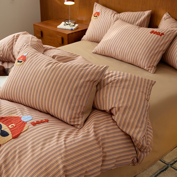 91家纺网 家纺一手货源 找家纺 （总）安莱生活 2025新款A类毛巾绣全棉磨毛四件套-德瑞拉