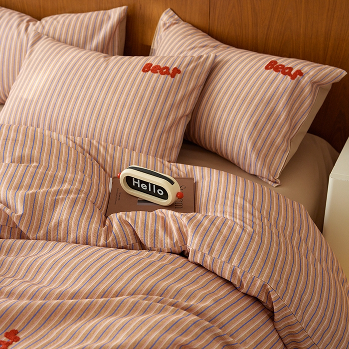 91家纺网 家纺一手货源 找家纺 （总）安莱生活 2025新款A类毛巾绣全棉磨毛四件套-德瑞拉