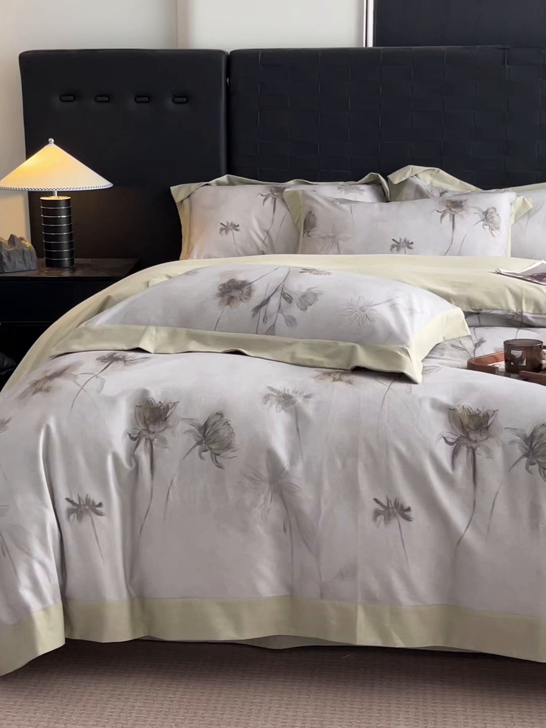 91家纺网 家纺一手货源 找家纺 慕晨 2025新款全棉纯棉磨毛轻奢数码印花直播热款四件套 婚秋集