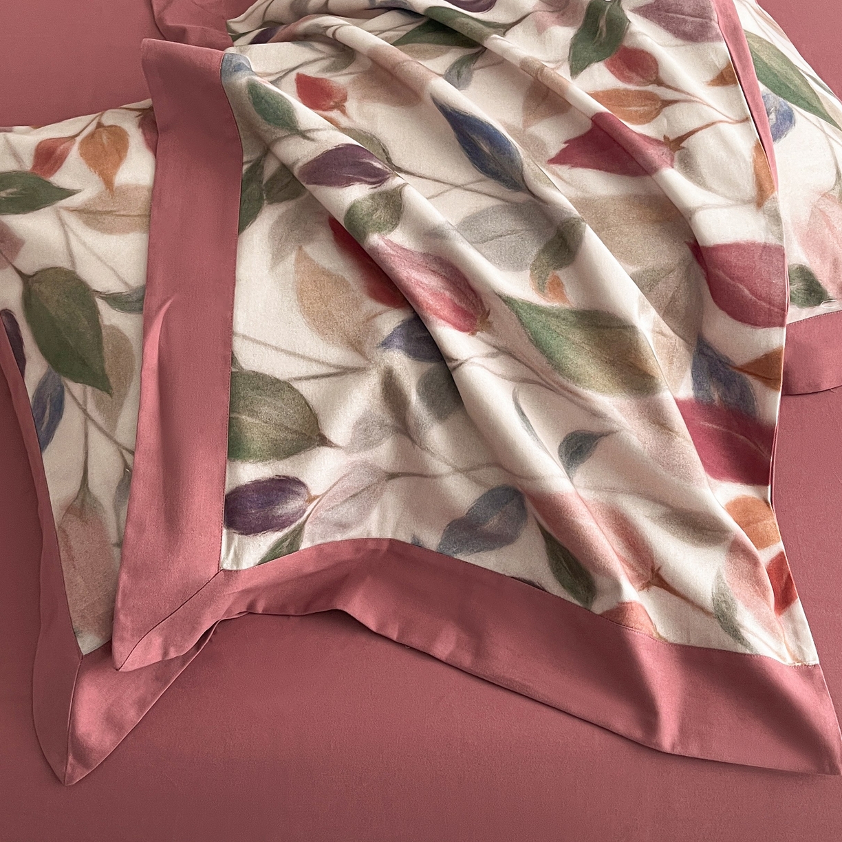 91家纺网 家纺一手货源 找家纺 慕晨 2025新款全棉纯棉磨毛轻奢数码印花直播热款四件套 景秋