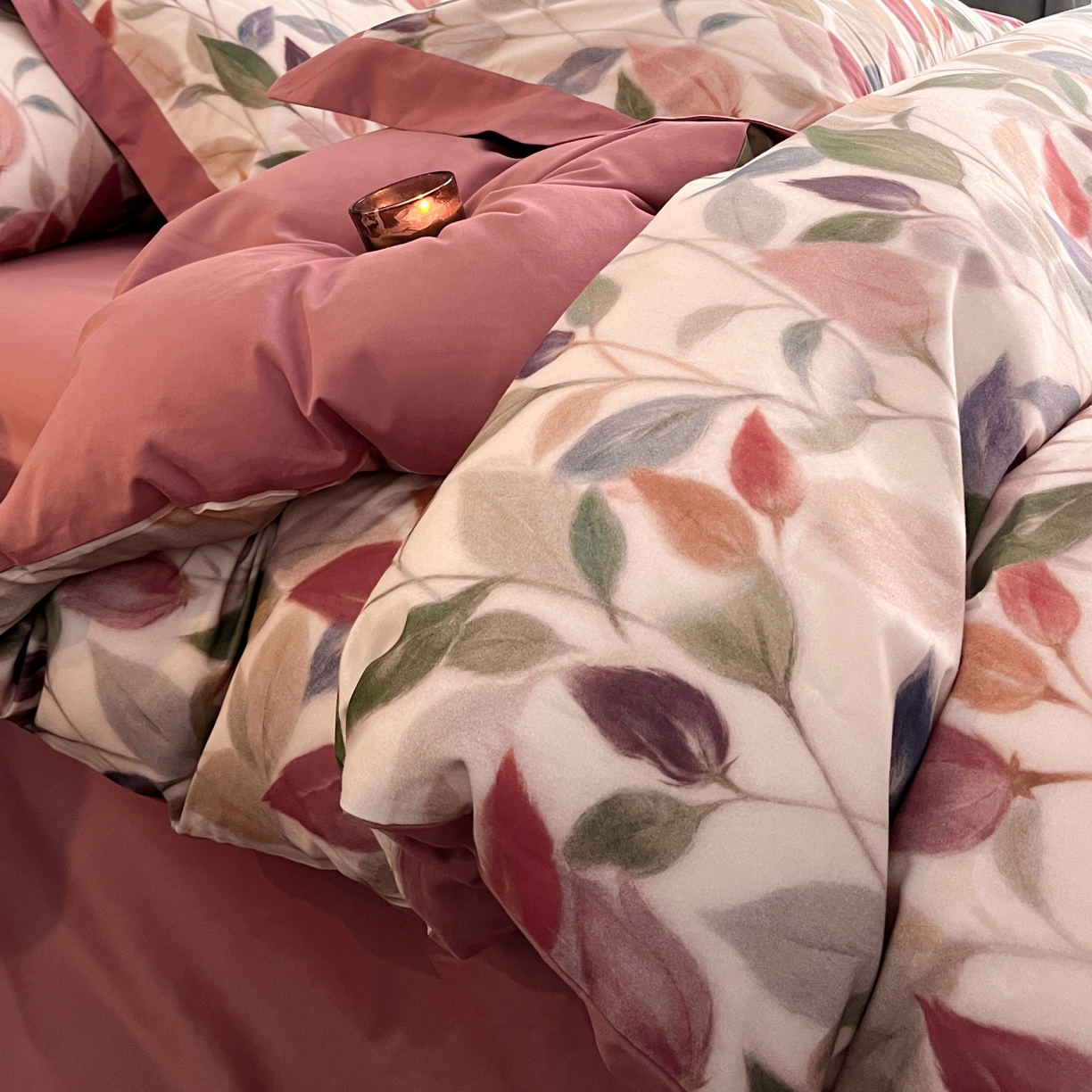 91家纺网 家纺一手货源 找家纺 慕晨 2025新款全棉纯棉磨毛轻奢数码印花直播热款四件套 景秋