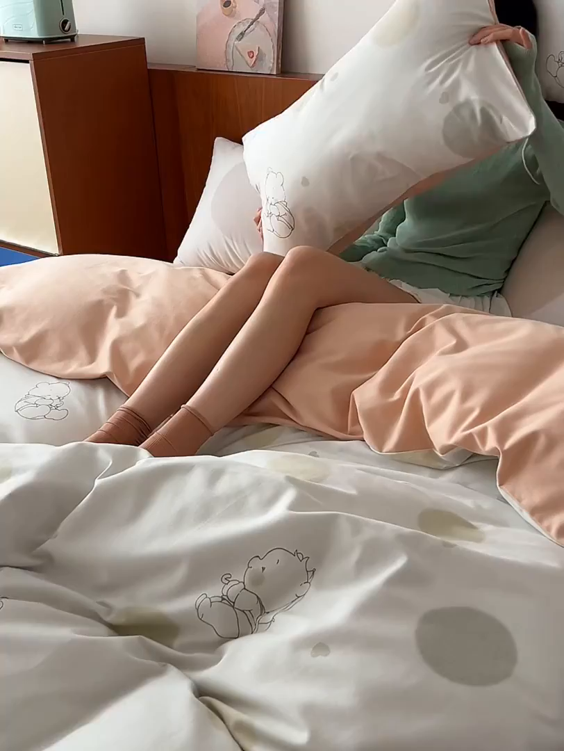 91家纺网 家纺一手货源 找家纺 （总）安莱生活 2025新款A类全棉磨毛卡通四件套-塞伦