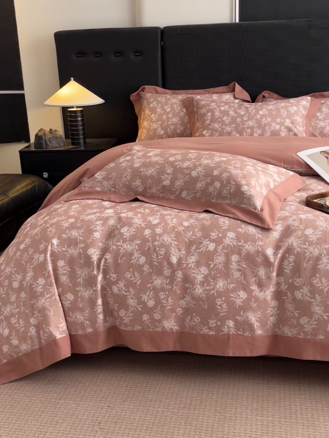 91家纺网 家纺一手货源 找家纺 慕晨 2025新款全棉纯棉磨毛轻奢数码印花直播热款四件套 兰序