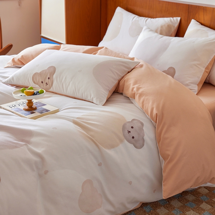 91家纺网 家纺一手货源 找家纺 （总）安莱生活 2025新款A类全棉磨毛卡通四件套-塞伦