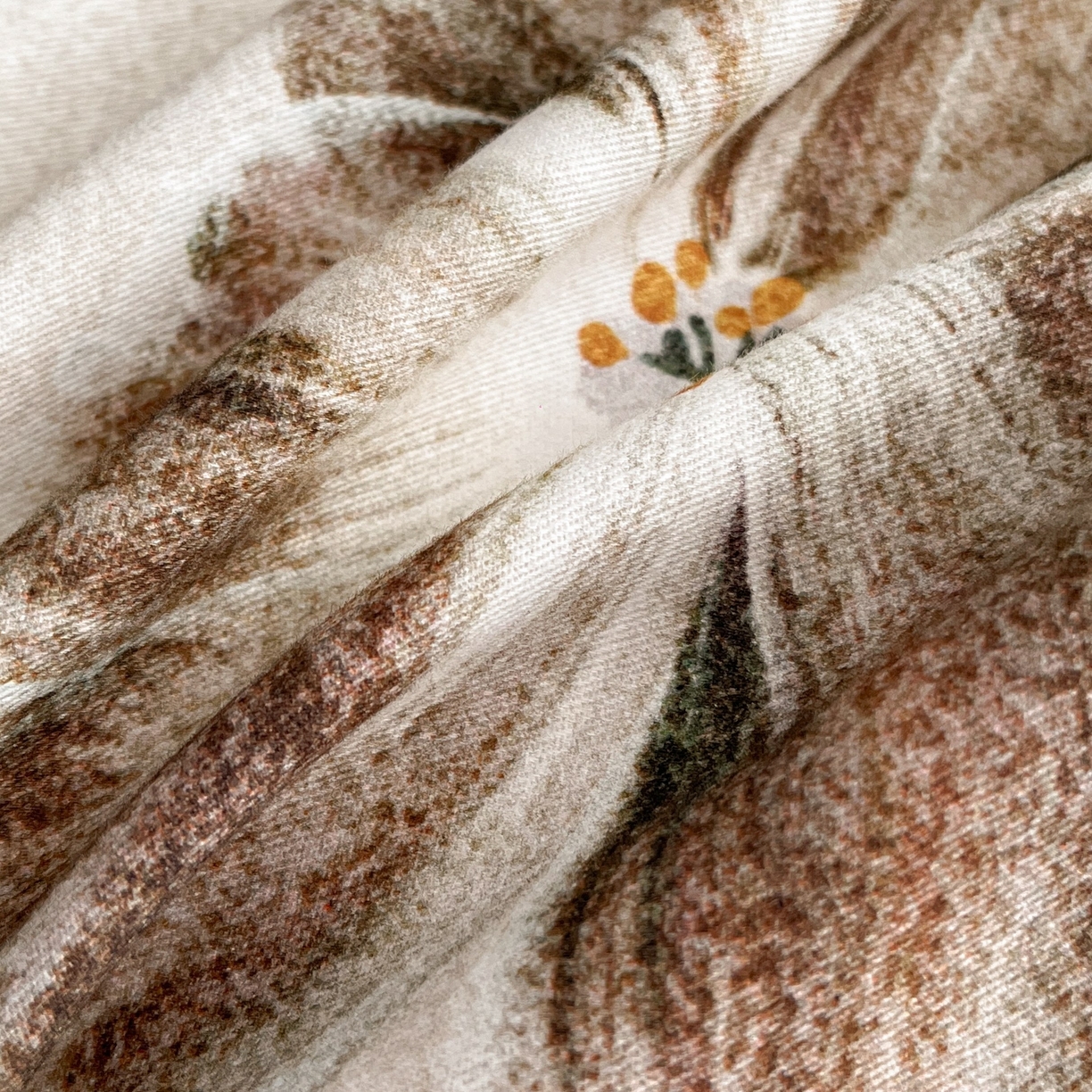 91家纺网 家纺一手货源 找家纺 慕晨 2025新款全棉纯棉磨毛轻奢数码印花直播热款四件套 木槿怡人