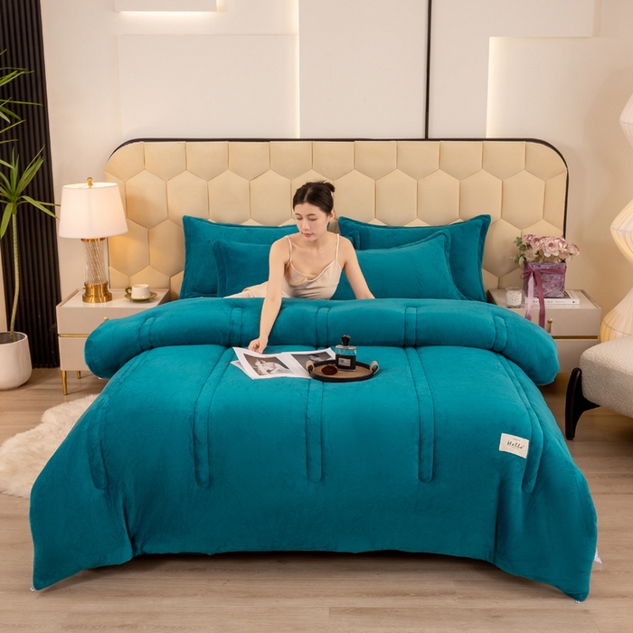 91家纺网 家纺一手货源 找家纺 （总）暖芯家纺 2025新款加厚保暖牛奶绒冬被