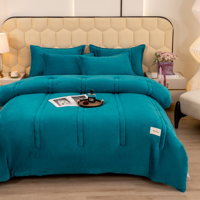 91家纺网 家纺一手货源 找家纺 （总）暖芯家纺 2025新款加厚保暖牛奶绒冬被